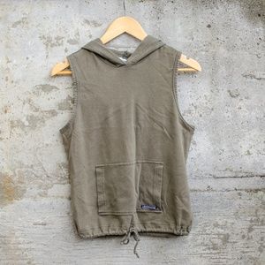 Green Tank top with Hood